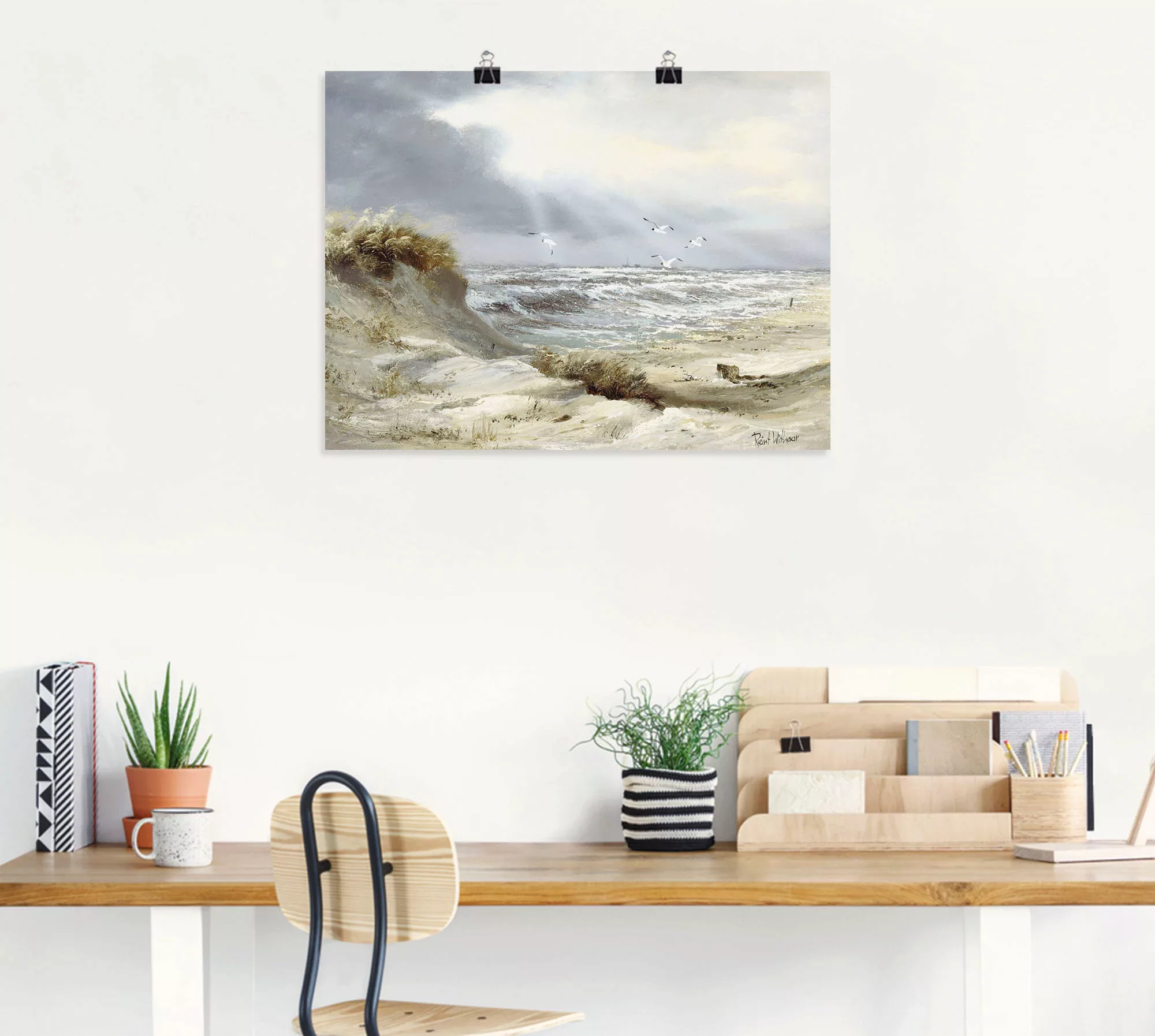 Artland Wandbild "Dünen an der stürmischen See", Küste, (1 St.) günstig online kaufen