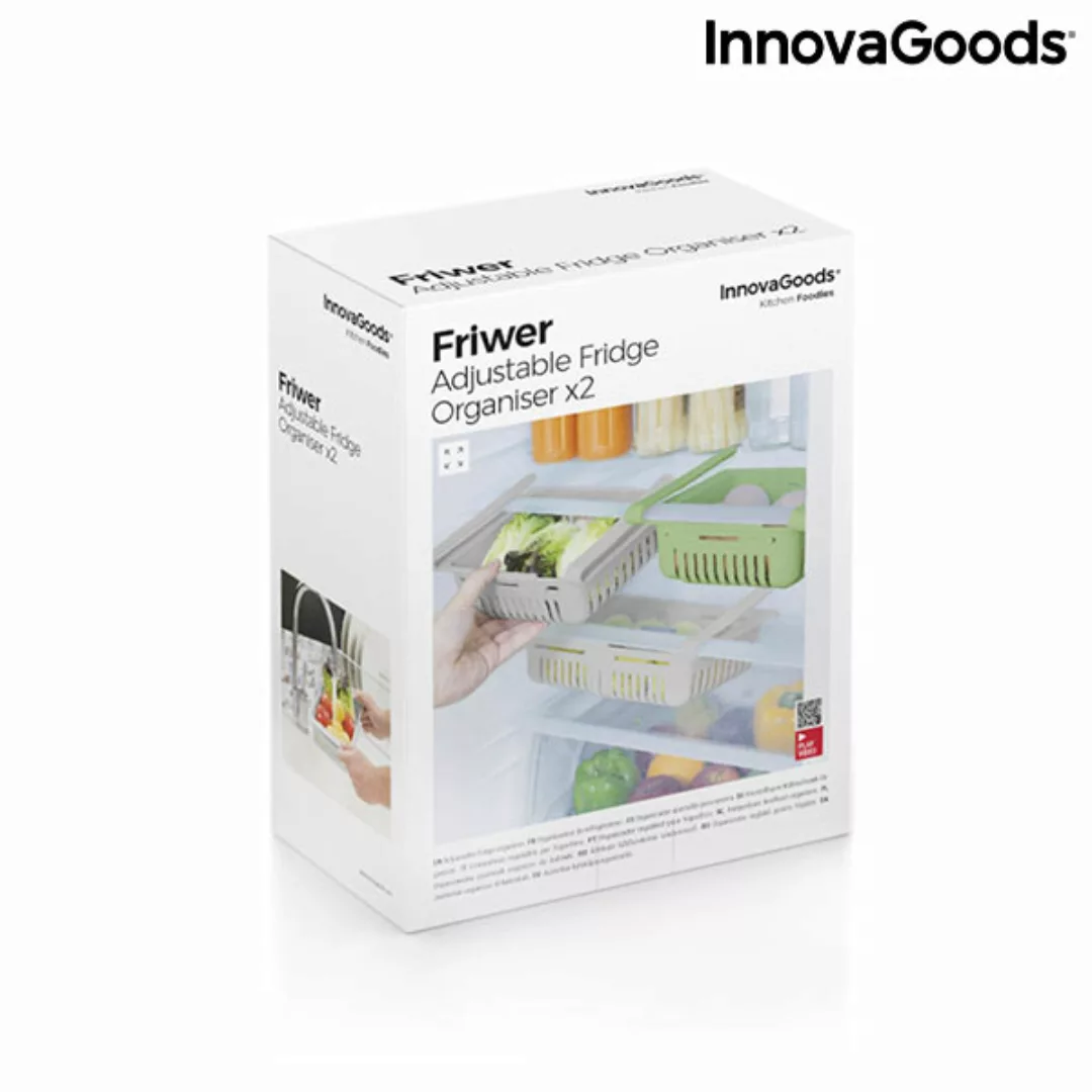 Einstellbarer Kühlschrank-organizer Friwer Innovagoods (2er Pack) günstig online kaufen