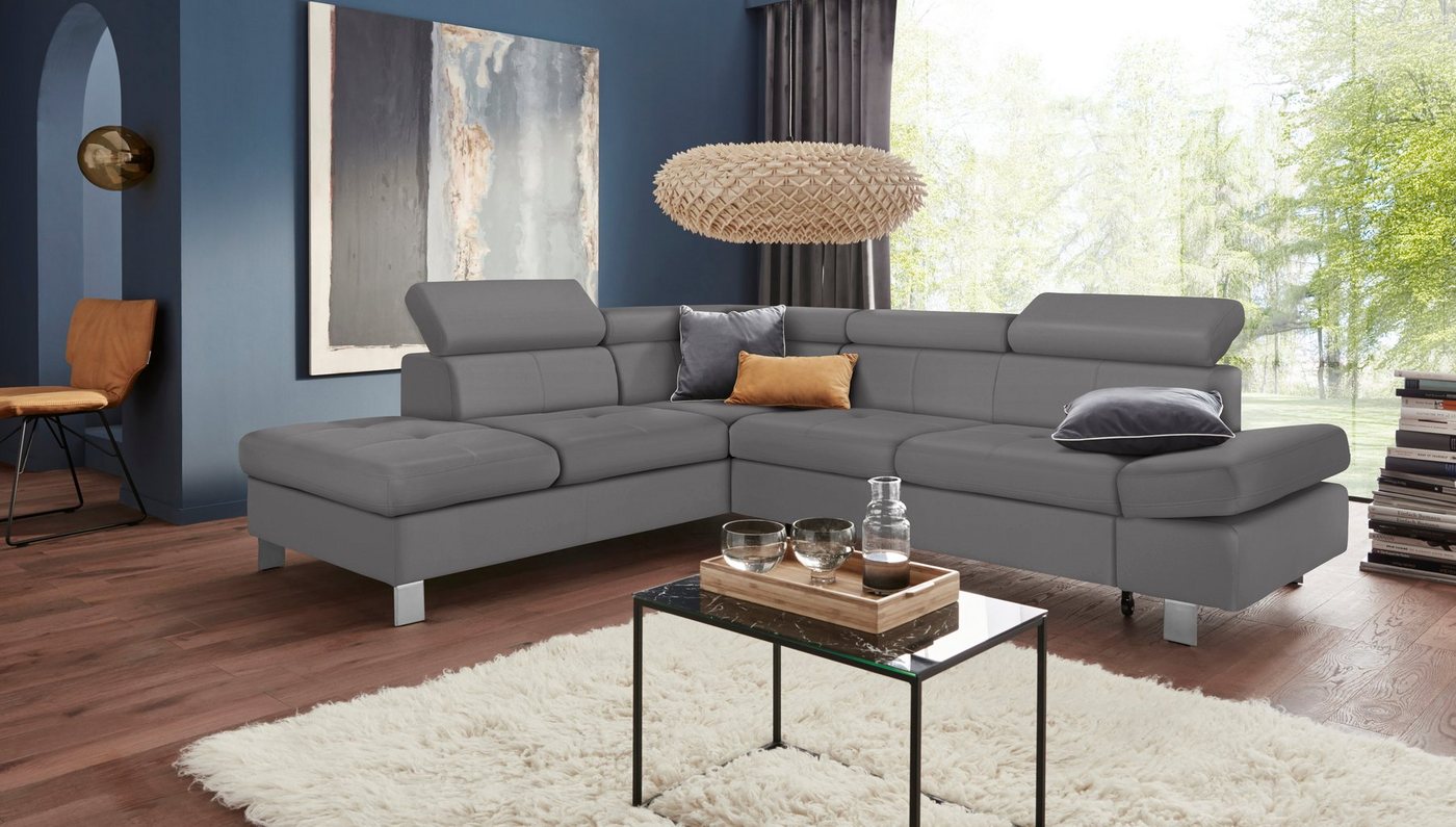 exxpo - sofa fashion Ecksofa Fiji, L-Form, mit Kopf- bzw. Rückenverstellung günstig online kaufen