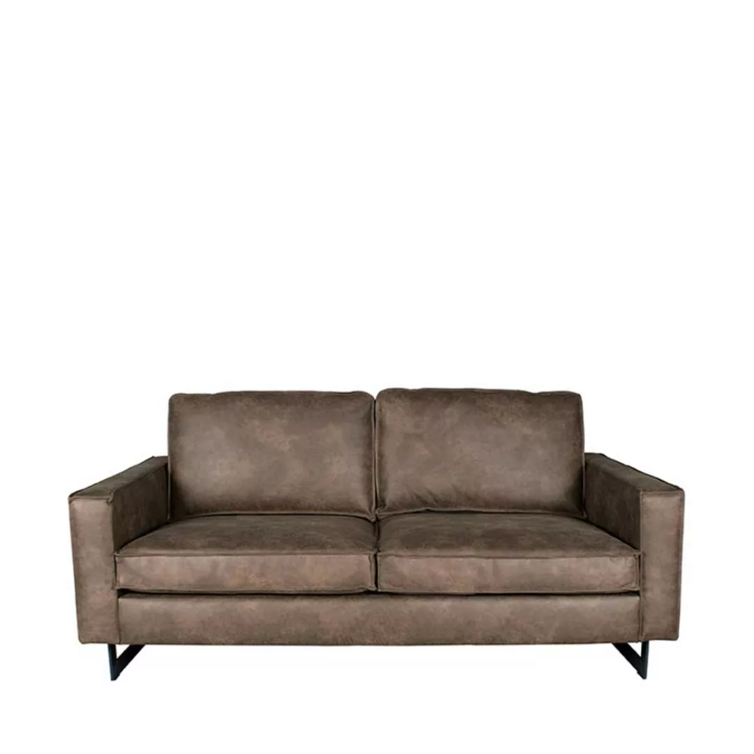 Lounge Sofa in Taupe Microfaser Armlehnen günstig online kaufen