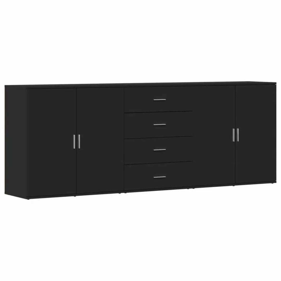 vidaXL Sideboard Sideboards 3 Stk. Schwarz günstig online kaufen