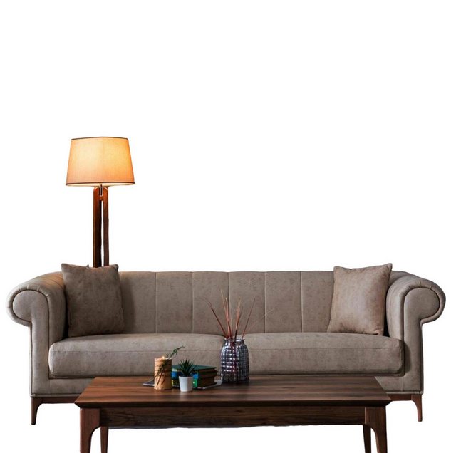 JVmoebel Sofa Dreisitzer Beige Couch Sofa Möbel Einrichtung Couchen günstig online kaufen