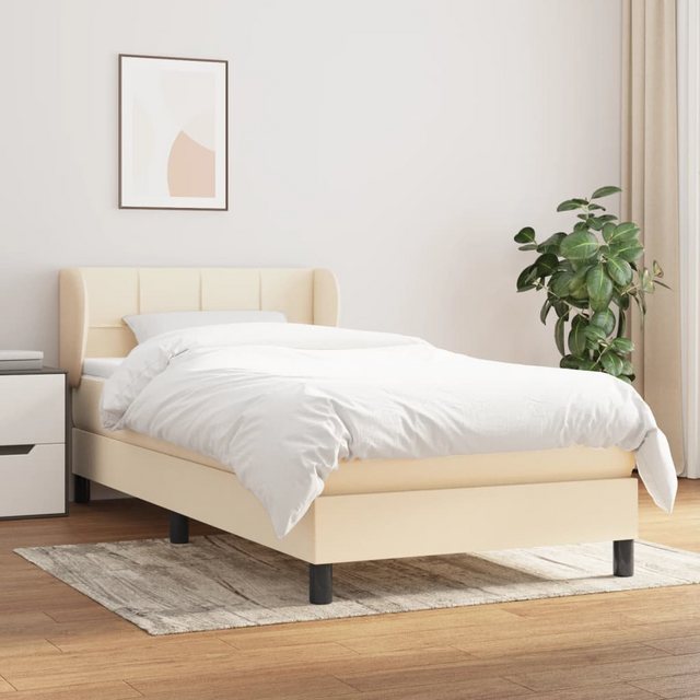 vidaXL Bett Boxspringbett mit Matratze Dunkelbraun 80x200 cm Stoff günstig online kaufen