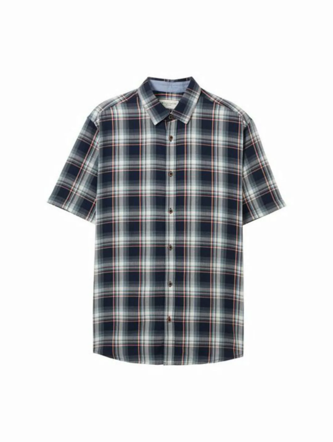 TOM TAILOR T-Shirt checked shirt, navy herringbone check günstig online kaufen