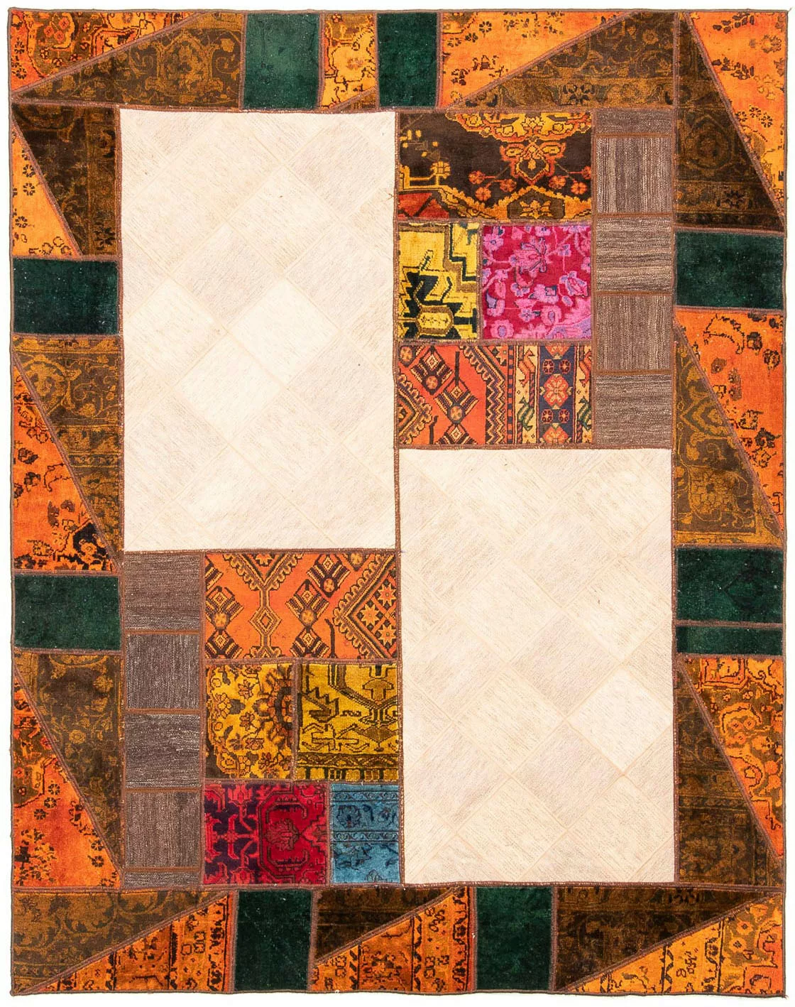 morgenland Teppich »Patchwork - 249 x 194 cm - mehrfarbig«, rechteckig, Woh günstig online kaufen