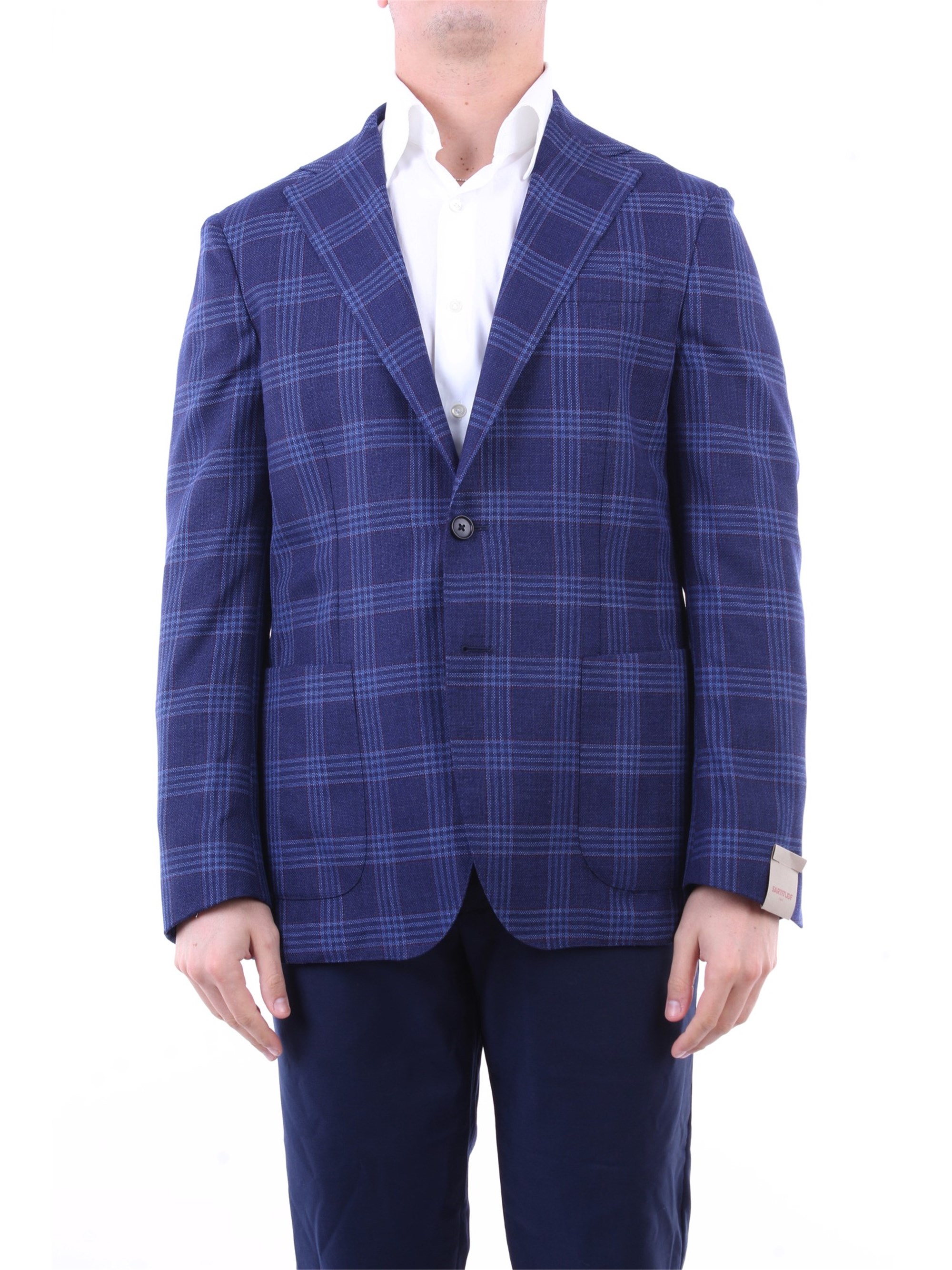 SARTITUDE NAPOLI Blazer Herren Blau und Burgunder günstig online kaufen