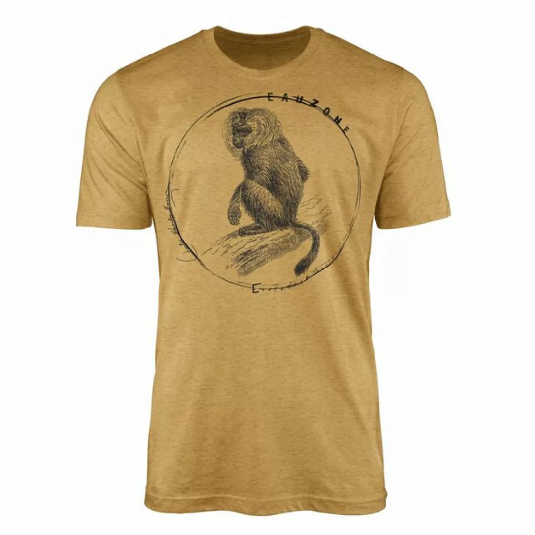 Sinus Art T-Shirt Evolution Herren T-Shirt Bartaffe günstig online kaufen