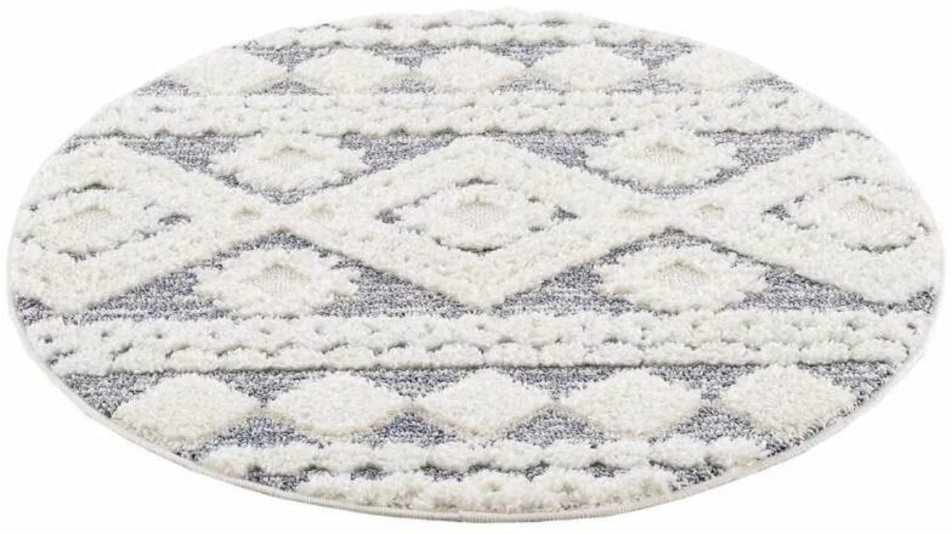 Carpet City Hochflor-Teppich »Focus 3005«, rund, 20 mm Höhe, Boho-Teppich, günstig online kaufen