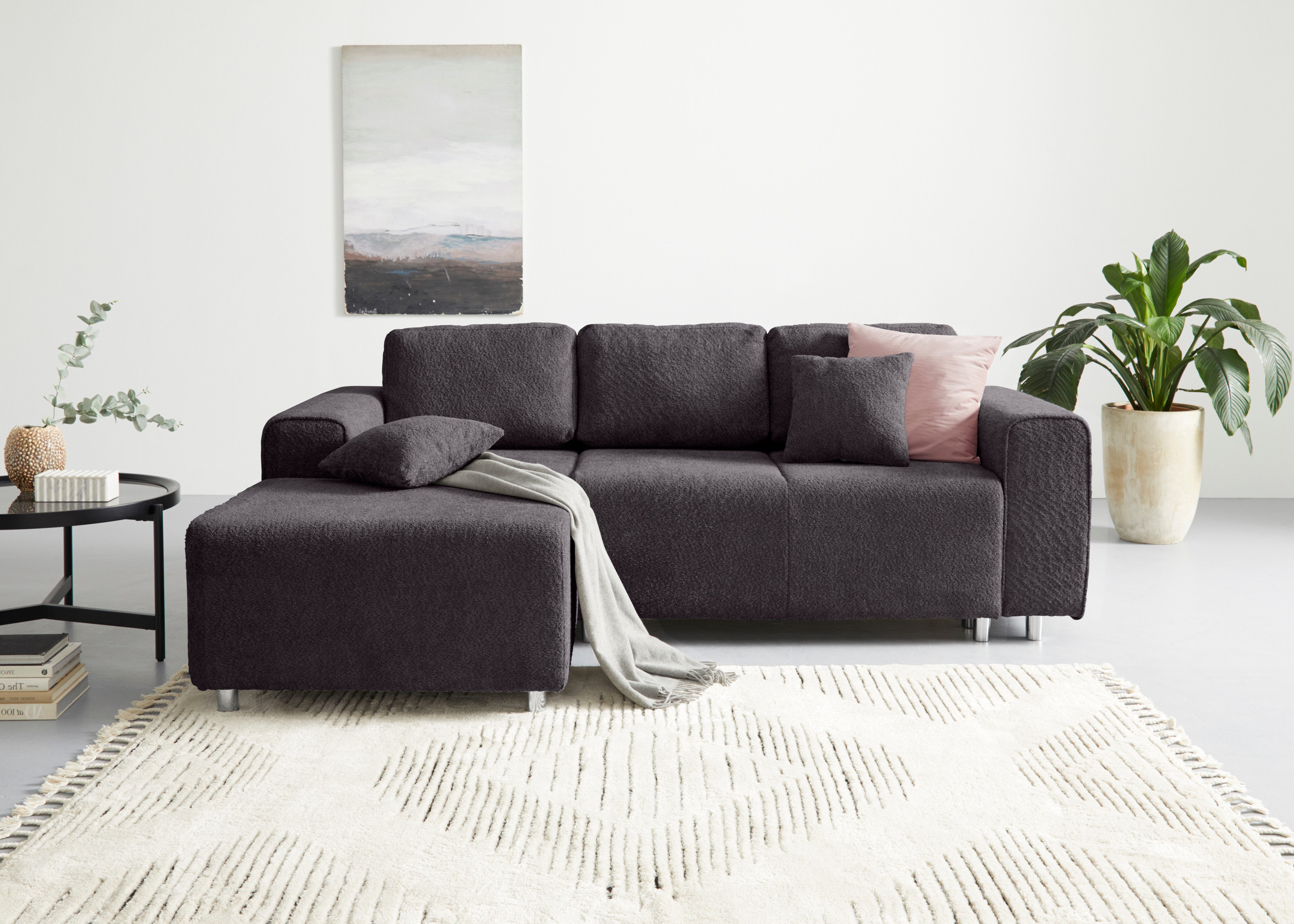 Home affaire Ecksofa "Györ", L-Form, wahlweise mit Bettfunktion und Bettkas günstig online kaufen