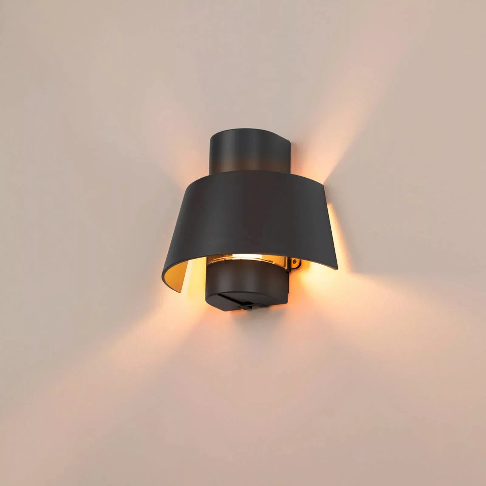 SLV Wandlampe Photoni, schwarz, Aluminium, Breite 25 cm günstig online kaufen