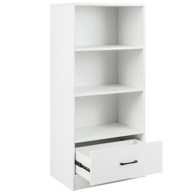 COSTWAY Bücherregal, Standregal mit großer Schubladen & 3 Fächern 60x38x120 günstig online kaufen