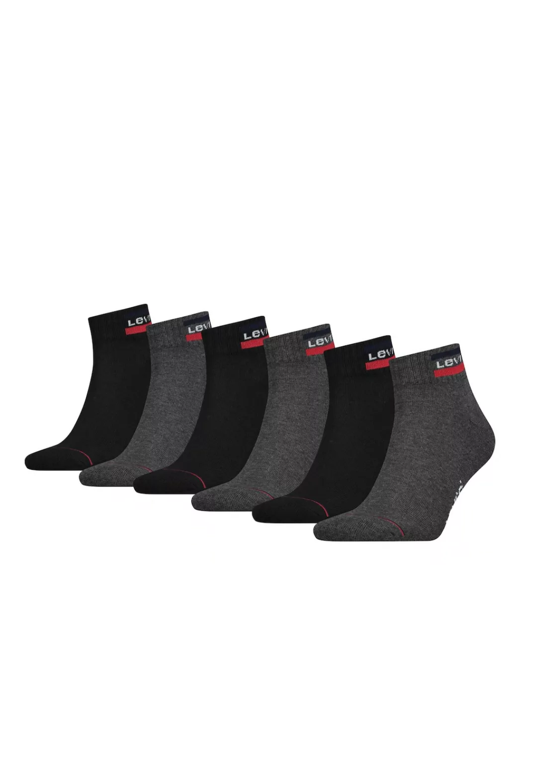 Levis Kurzsocken, (Packung, 6 Paar), mit breitem Logobund günstig online kaufen