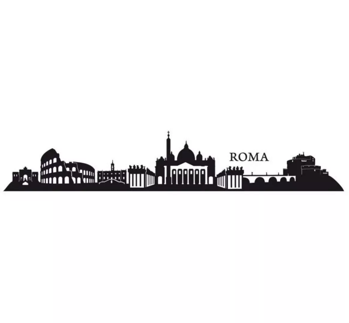 Wall-Art Wandtattoo "XXL Stadt Skyline Roma 120cm", (1 St.), selbstklebend, günstig online kaufen