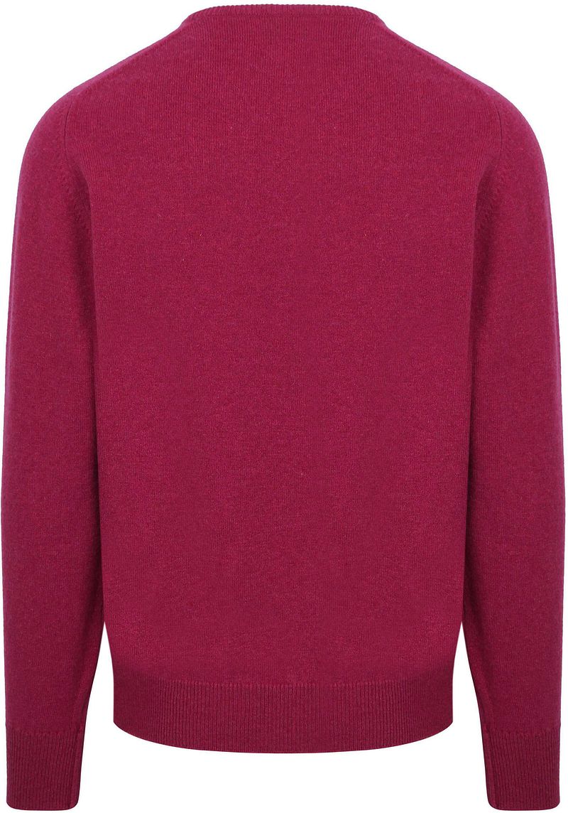 William Lockie V-Auschnitt Pullover Lamwolle Fuchsia - Größe XXL günstig online kaufen