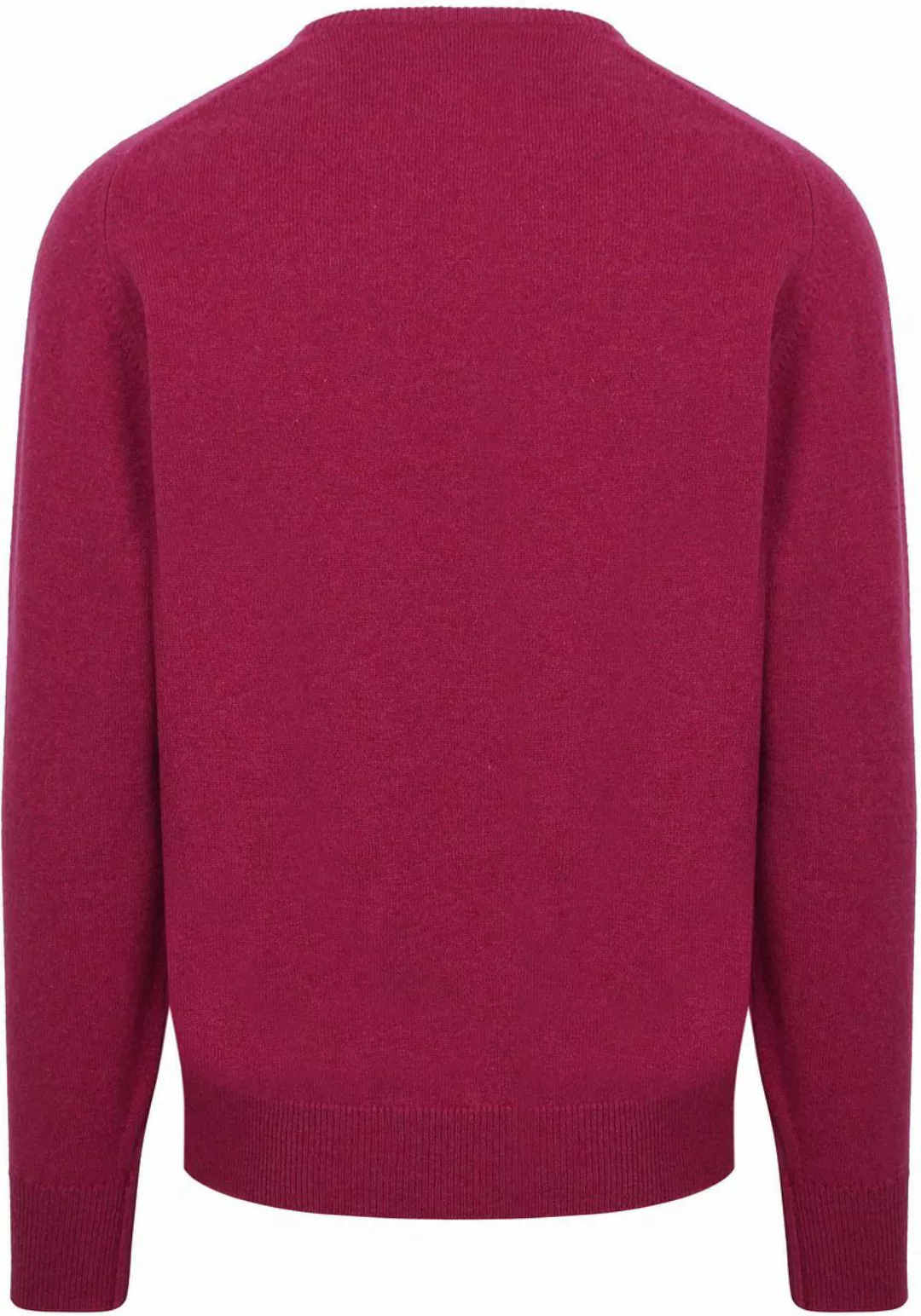 William Lockie V-Auschnitt Pullover Lamwolle Fuchsia - Größe L günstig online kaufen