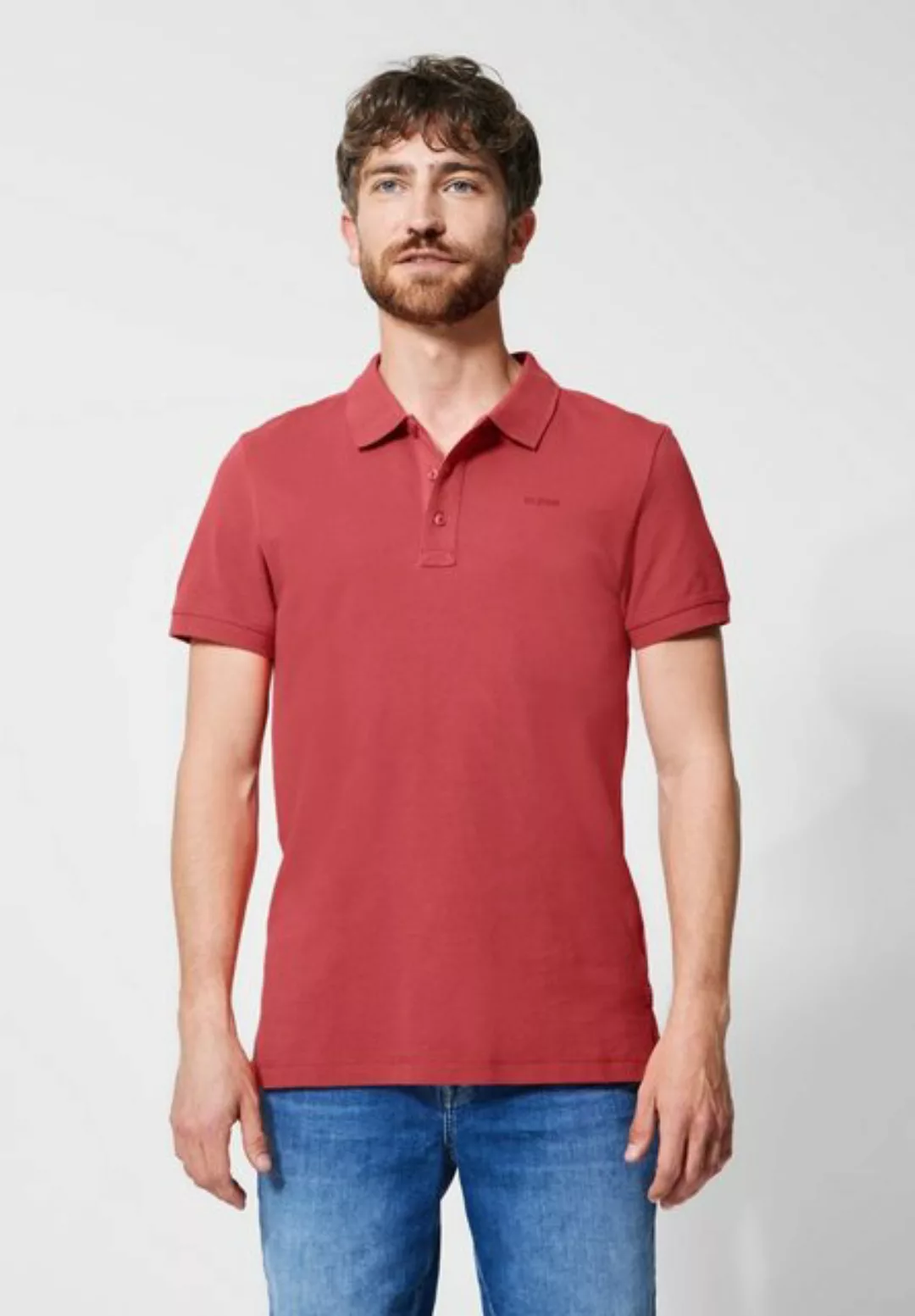 STREET ONE MEN Poloshirt, in Unifarbe günstig online kaufen