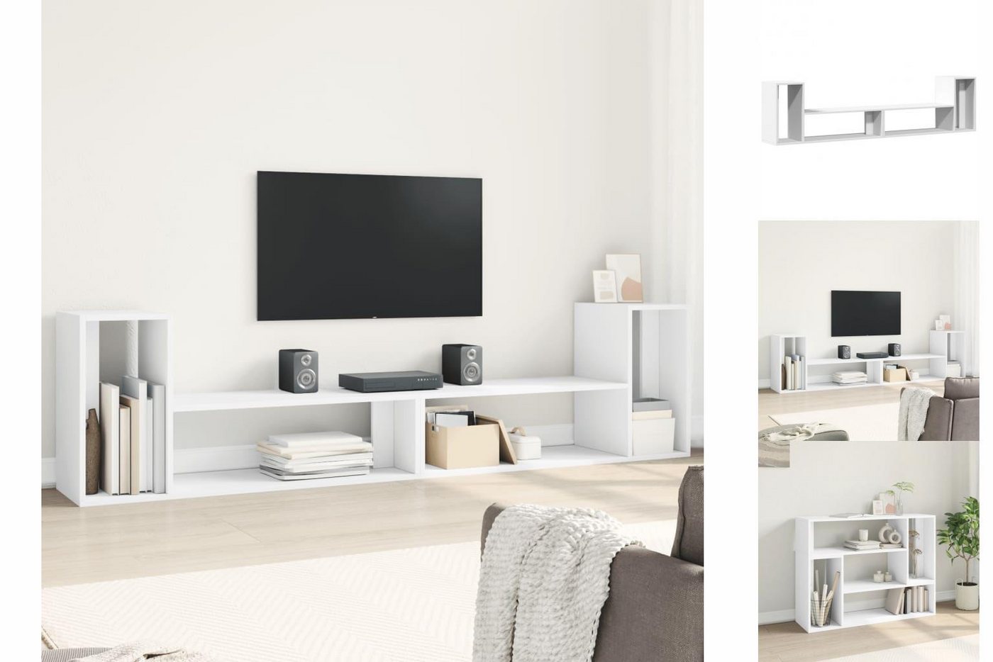 vidaXL TV-Schrank TV-Schränke 2 Stk Weiß 100x30x50 cm Holzwerkstoff TV-Lowb günstig online kaufen
