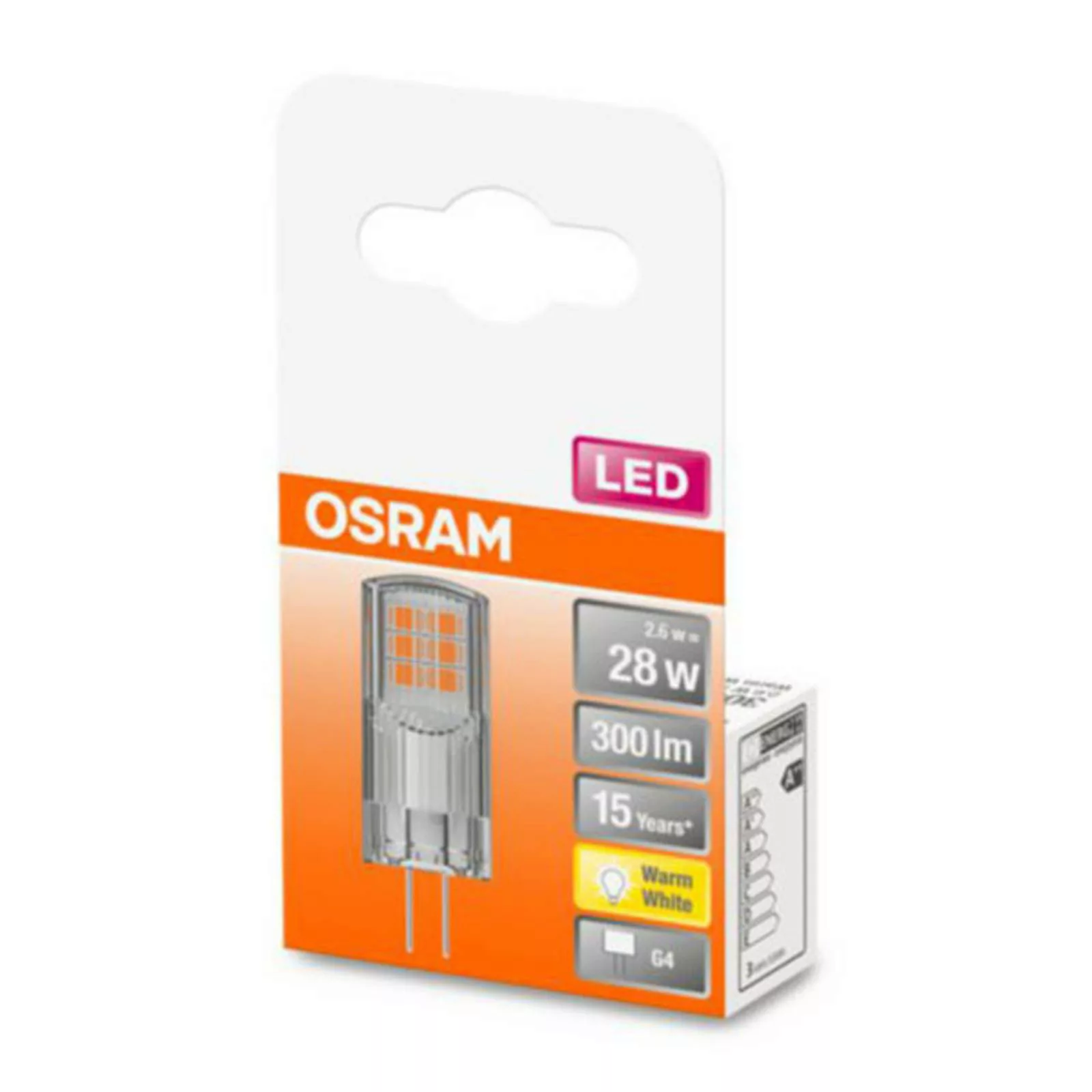 Osram LED-Leuchtmittel G4 2,6 W Warmweiß 300 lm EEK: F 4 x 1,4 cm (H x Ø) günstig online kaufen