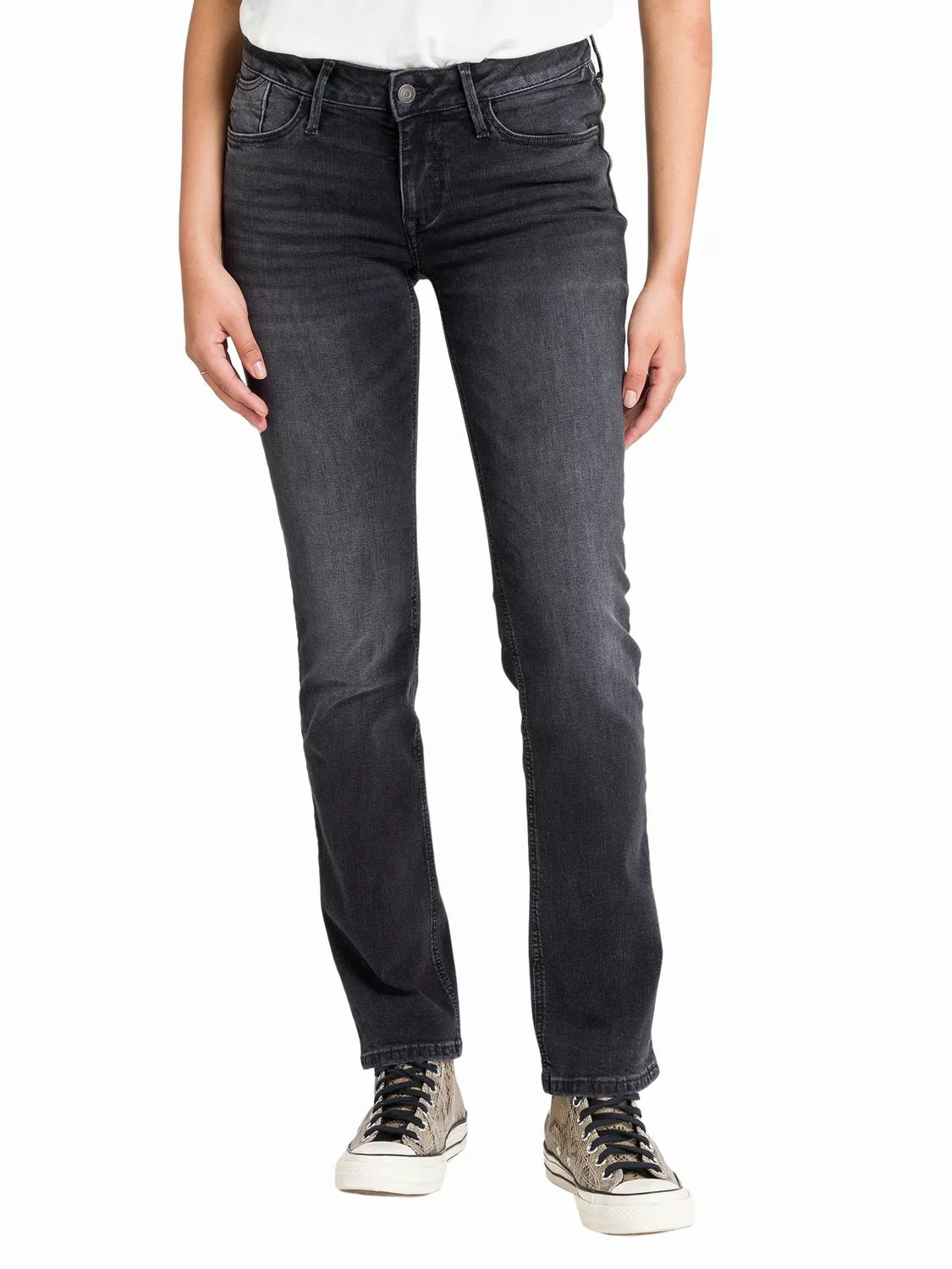 Cross Jeans Damen Jeans ROSE - Regular Fit - Grau - Grey Denim günstig online kaufen