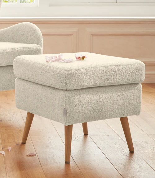 Home affaire Hocker "Salla", Bezug auch in Luxus-Microfaser in Teddyfellopt günstig online kaufen