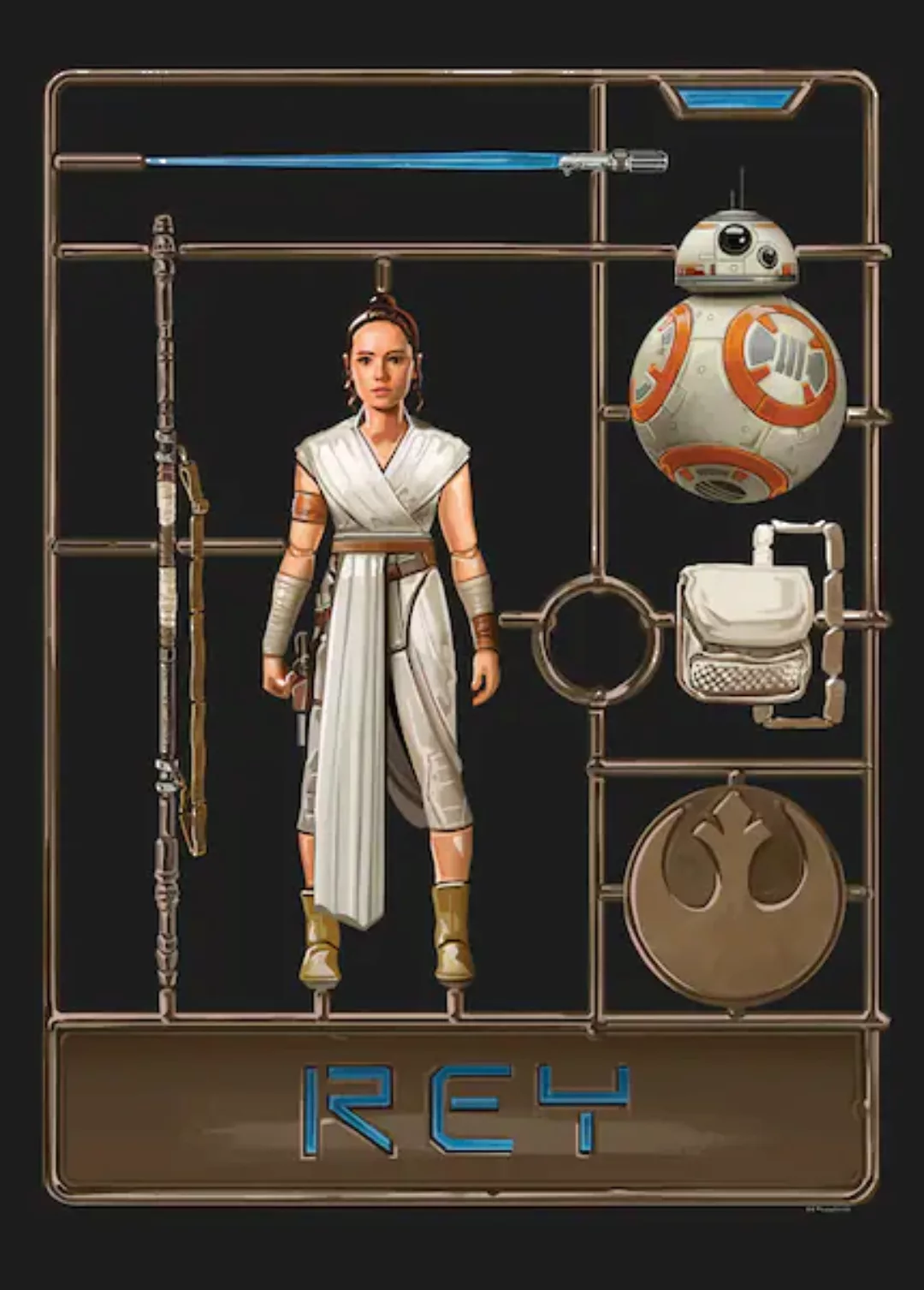 Komar Wandbild Star Wars Toy Rey 50 x 70 cm günstig online kaufen