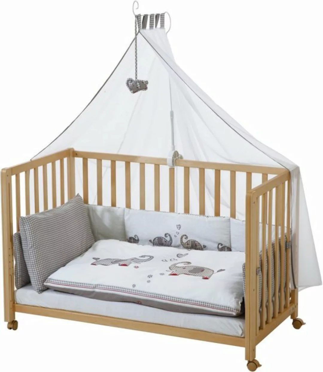 roba® Babybett »Room Bed, Jumbo twins grau«, (6 tlg.) günstig online kaufen