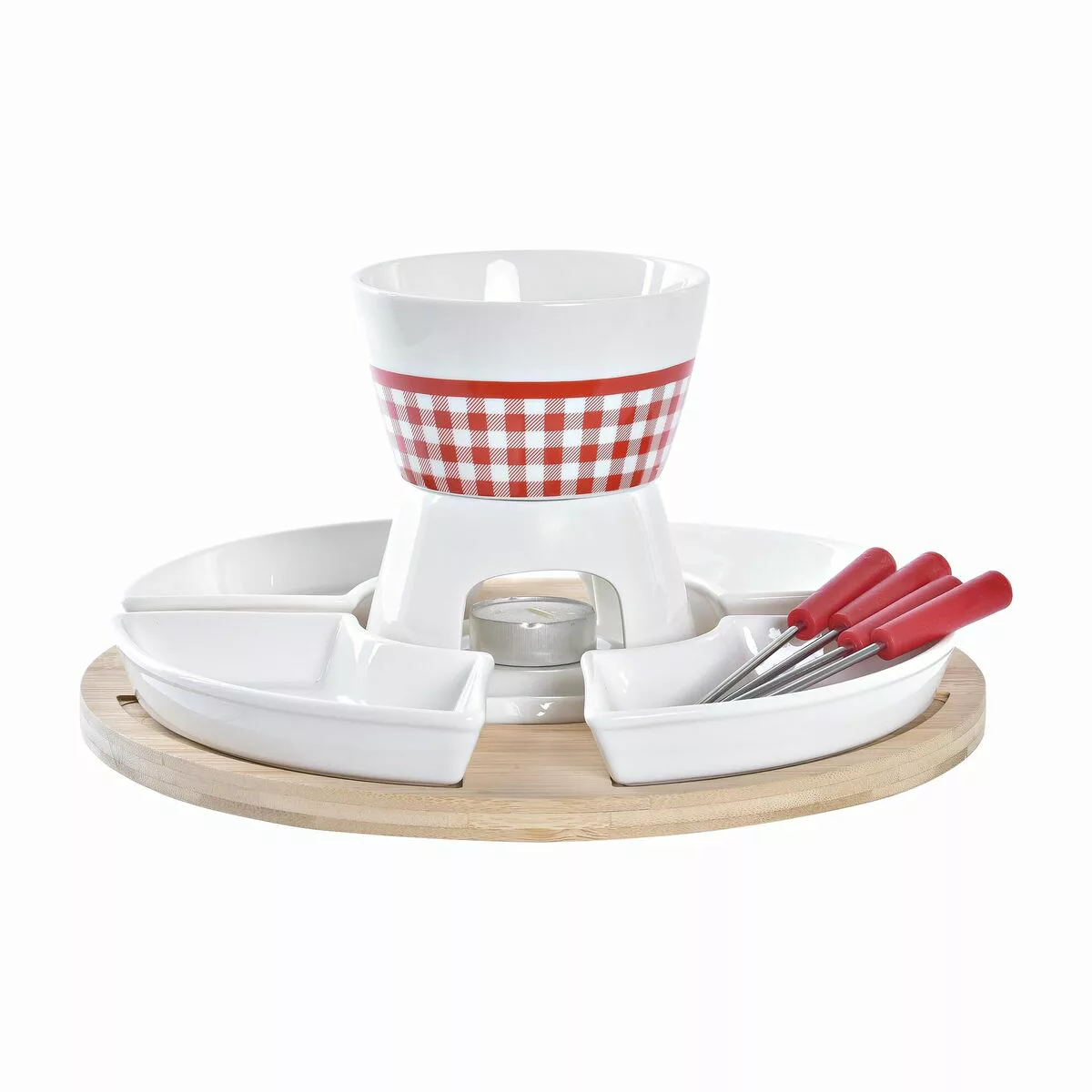 Fondue Set Dkd Home Decor Rot (26,5 X 26,5 X 1,5 Cm) (10 Pcs) günstig online kaufen