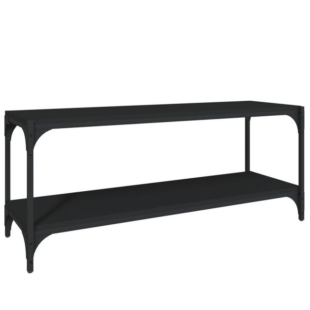 furnicato TV-Schrank Schwarz 100x33x41 cm Holzwerkstoff und Stahl günstig online kaufen