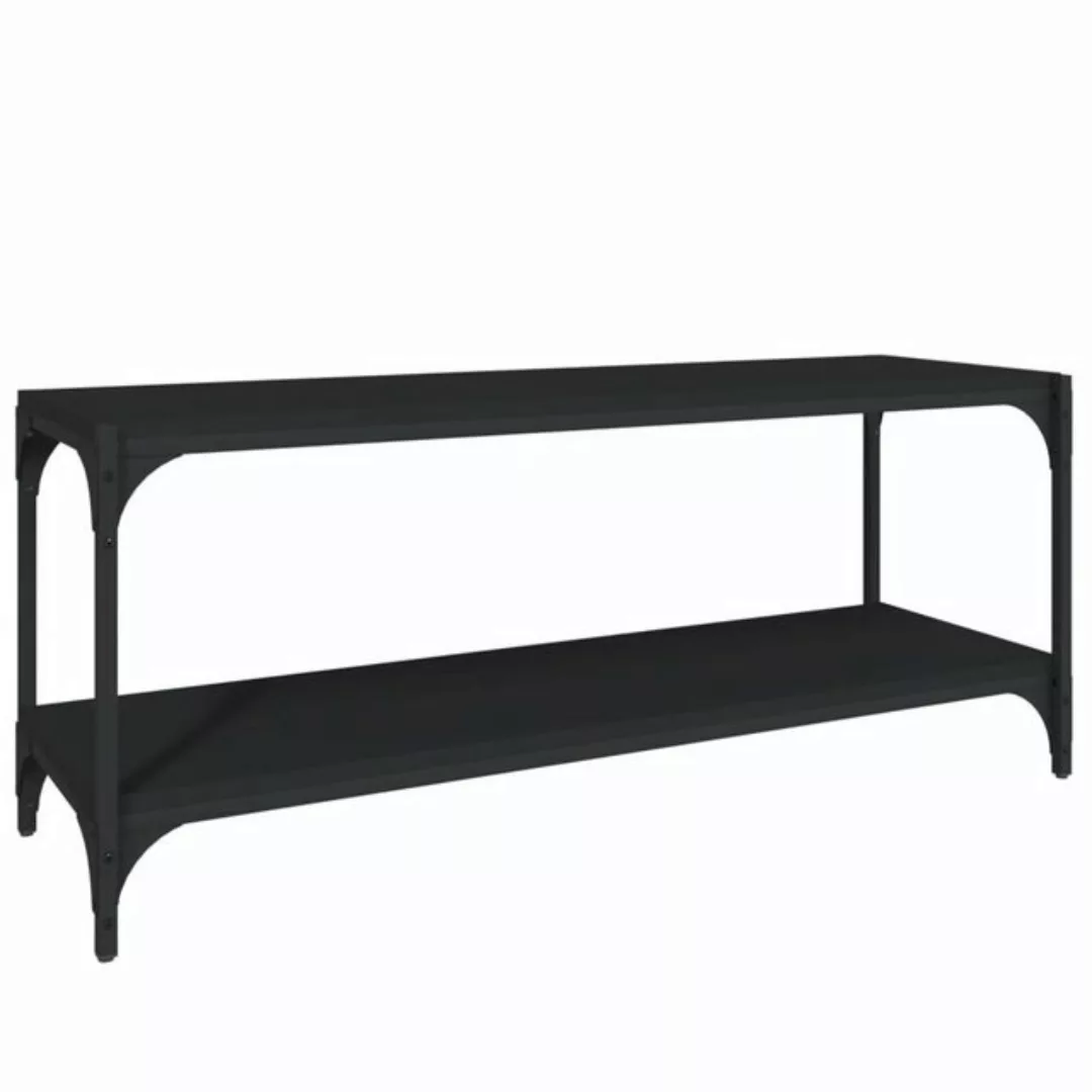 furnicato TV-Schrank Schwarz 100x33x41 cm Holzwerkstoff und Stahl (1-St) günstig online kaufen