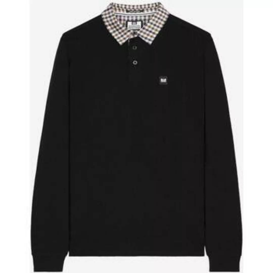 Weekend Offender  Poloshirt Walker – schwarzes Mid-House-Karomuster günstig online kaufen