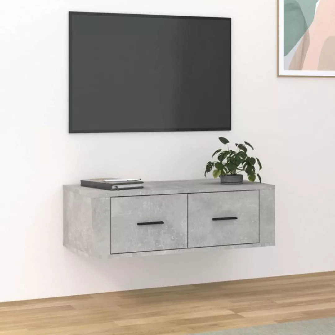 vidaXL TV-Schrank TV-Wandschrank Betongrau 80x36x25 cm Spanplatte Lowboard günstig online kaufen