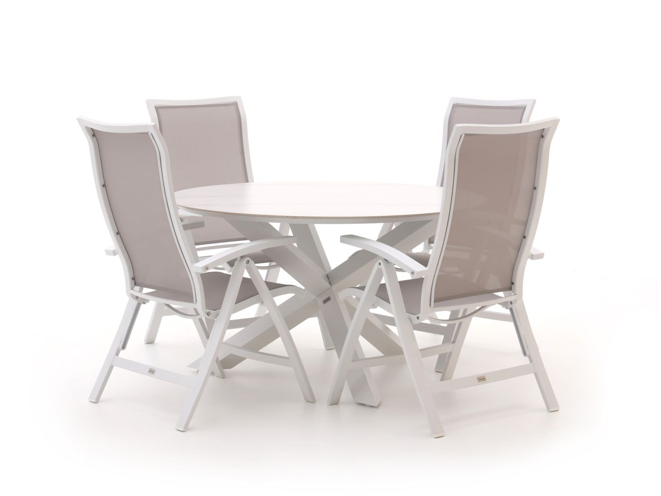 Bellagio Lugo/Lodola ø 130 cm Gartenmöbel-Set 5-teilig verstellbar günstig online kaufen