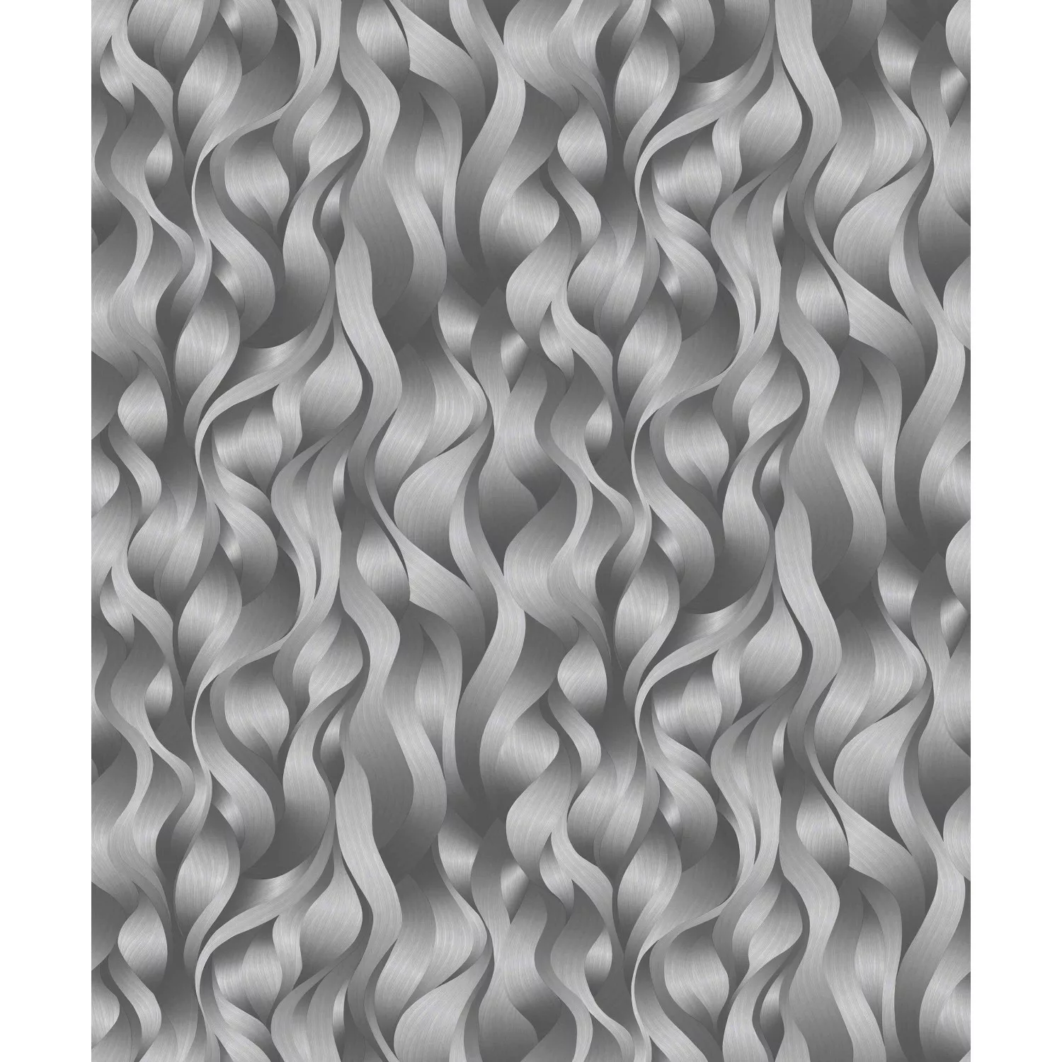 Bricoflor Metallic Tapete in Silber Grau Moderne Vliestapete in Dunkelgrau günstig online kaufen