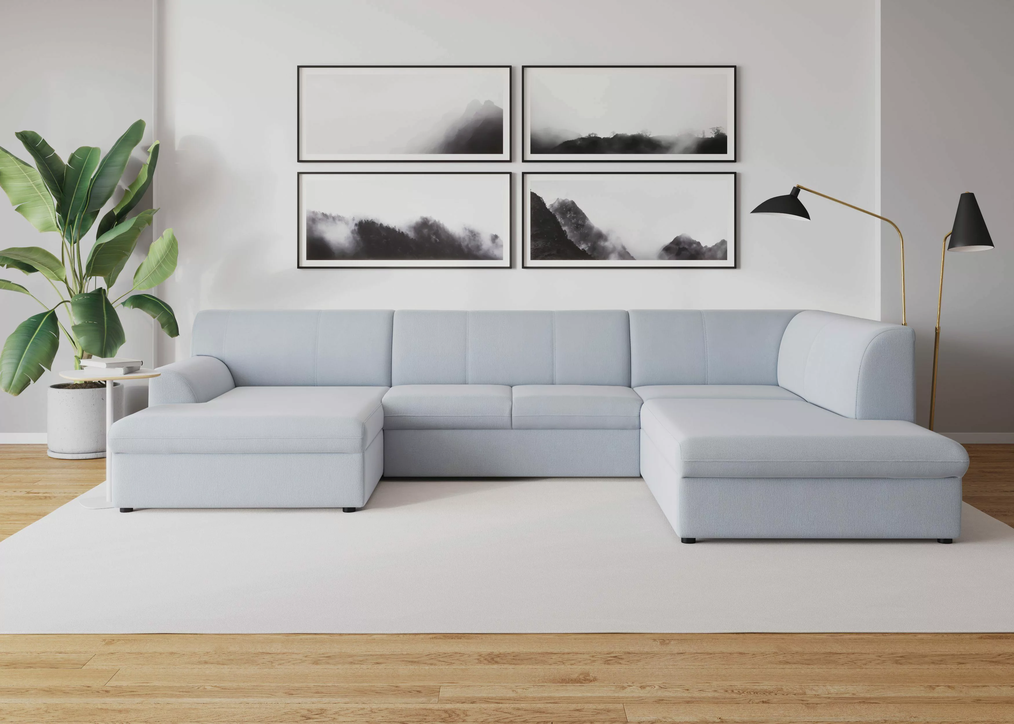 DOMO collection Wohnlandschaft "Topper, elegant und zeitlos, komfortabel, U günstig online kaufen