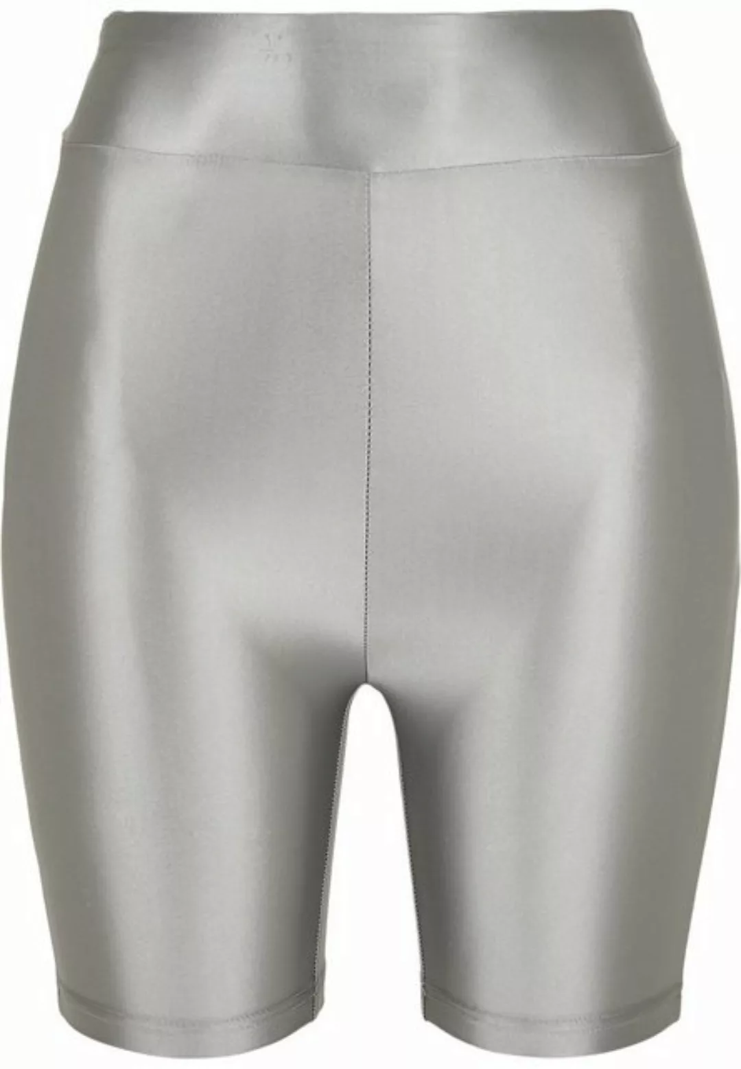 URBAN CLASSICS Stoffhose Damen Ladies Highwaist Shiny Metallic Cycle Shorts günstig online kaufen