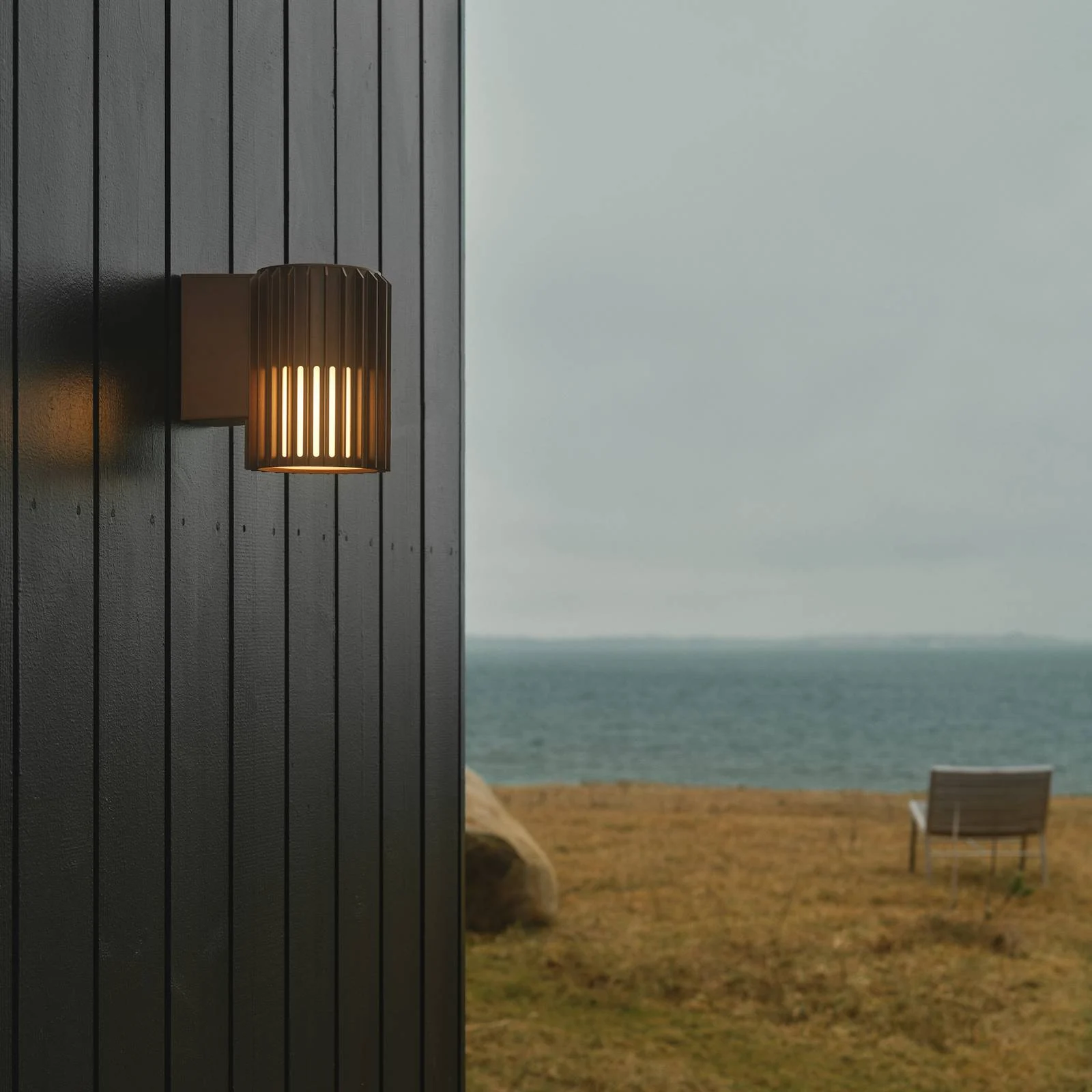 Außenwandleuchte Aludra Seaside, Aluminium, braun metallic günstig online kaufen