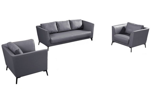 JVmoebel Sofa Kunstleder Sofagarnitur 3+1+1 Sitzer Set Garnitur Polstersofa günstig online kaufen