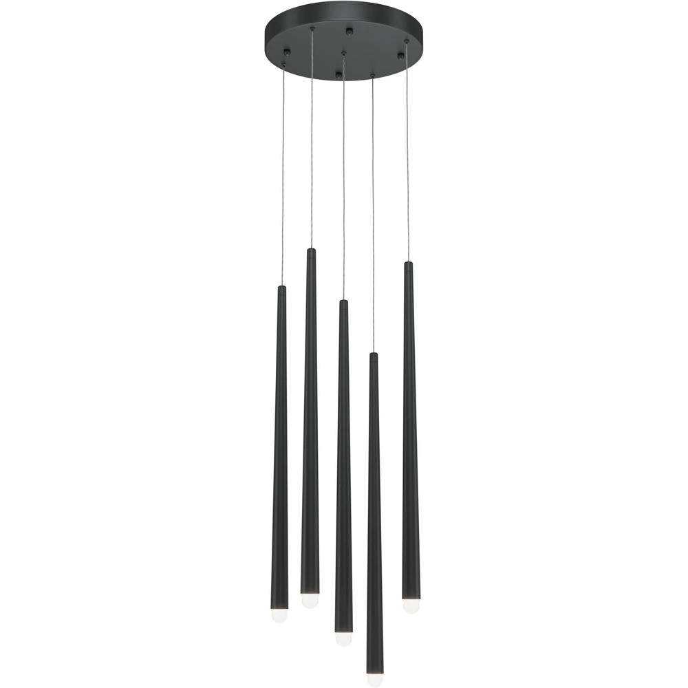 LED Pendelleuchte Cascade in Schwarz und Weiß 5x 6,2W 2400lm günstig online kaufen