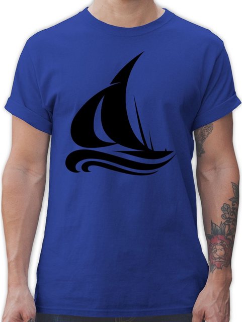 Shirtracer T-Shirt Segelboot Wellen Boot & Schiff Deko günstig online kaufen