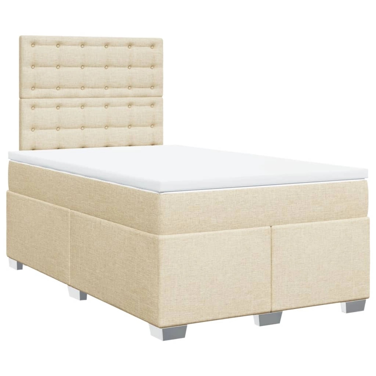 vidaXL Boxspringbett mit Matratze Creme 120x190 cm Stoff2107492 günstig online kaufen