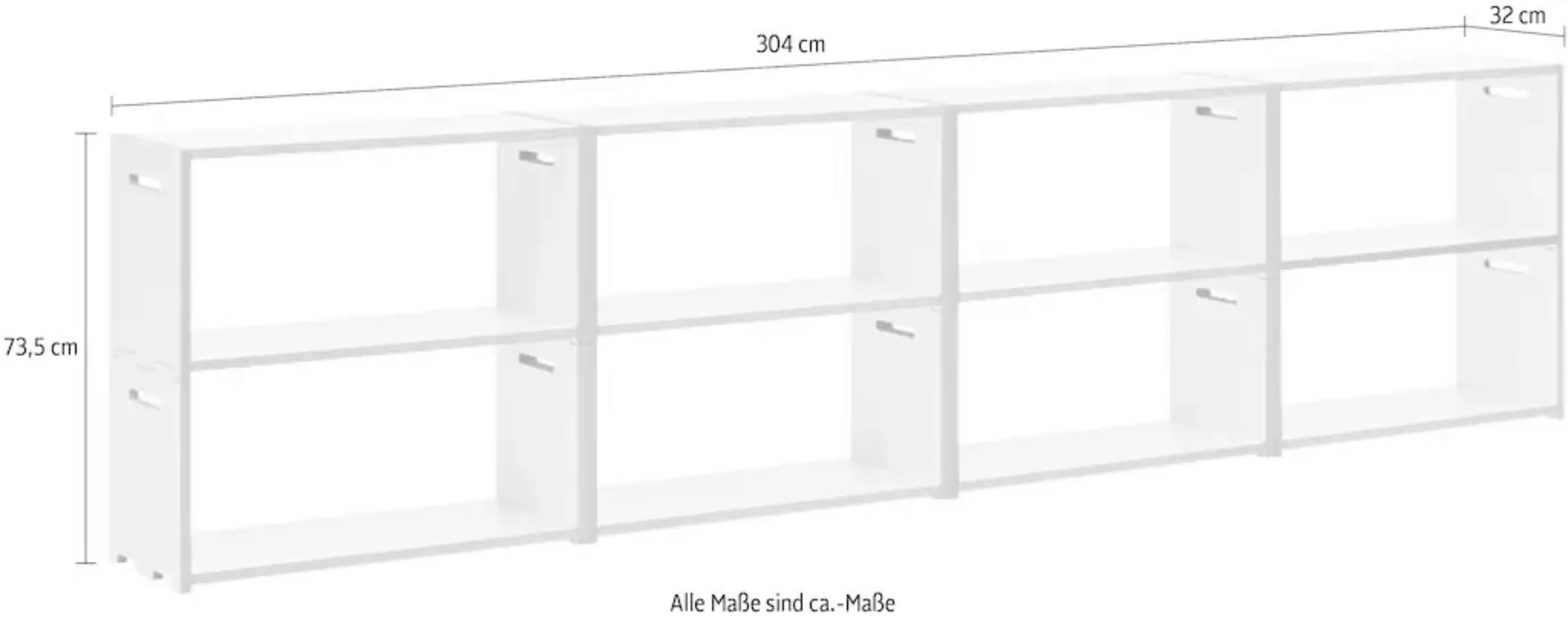 Tojo Mehrzweckregal "hochstapler 2x2-Set", in zwei Farben, Breite/Höhe: 76/ günstig online kaufen