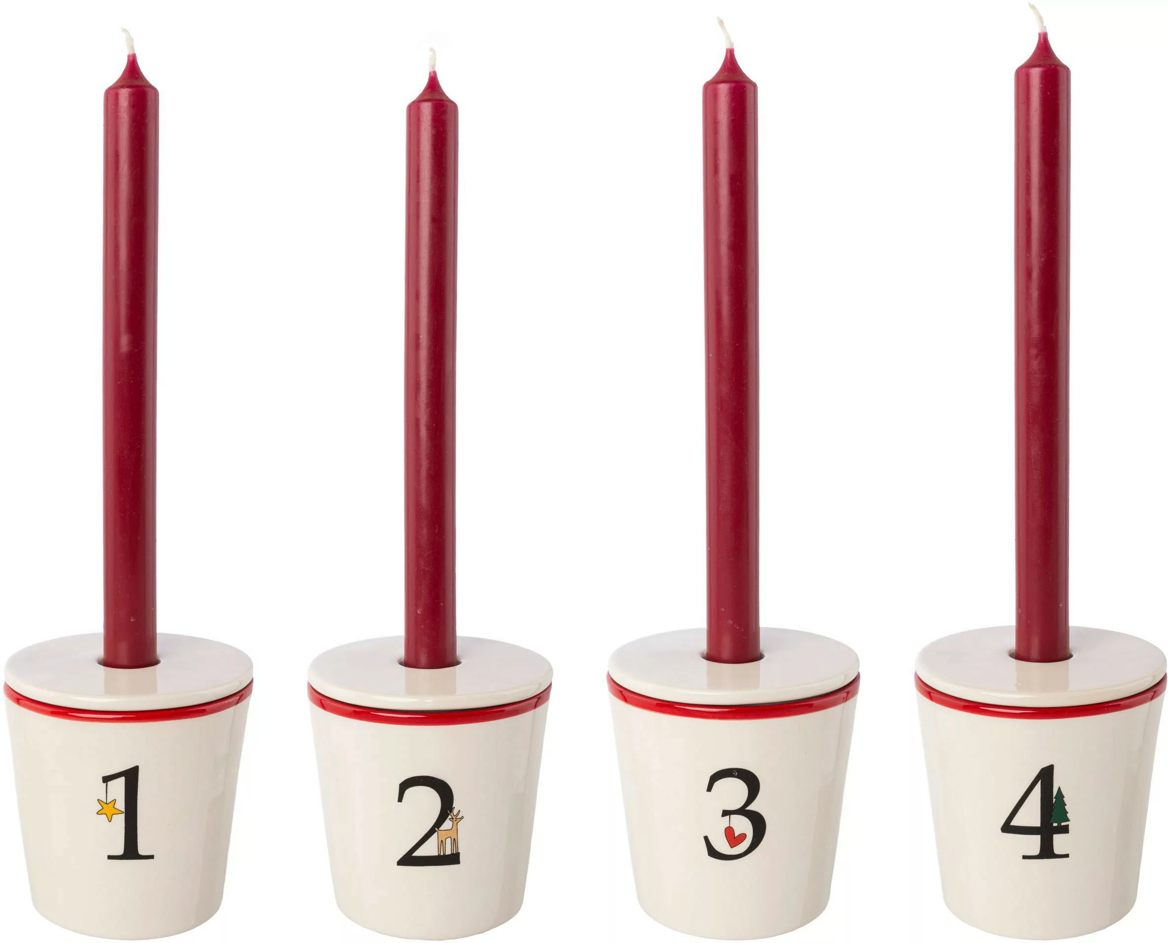 Creativ deco Kerzenhalter »Stabkerzenhalter für die Adventszeit, Weihnachts günstig online kaufen