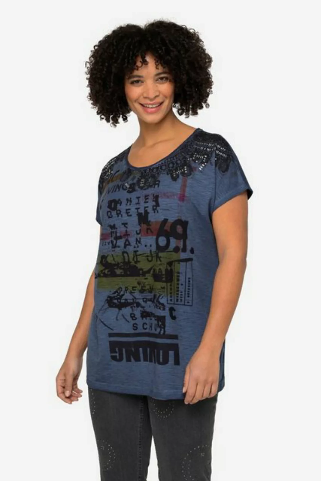 Angel of Style Rundhalsshirt T-Shirt oversized Schrift-Motiv Rundhalsaussch günstig online kaufen
