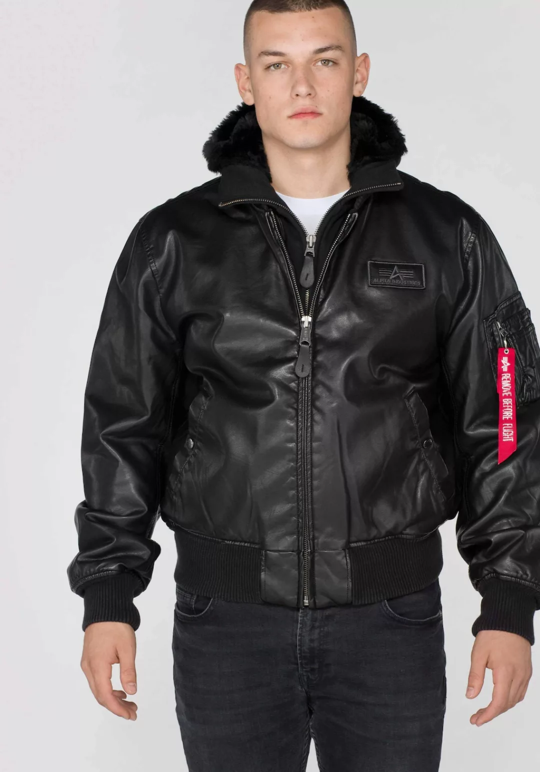 Alpha Industries Lederjacke "ALPHA INDUSTRIES Men - Leather & Faux Jackets günstig online kaufen