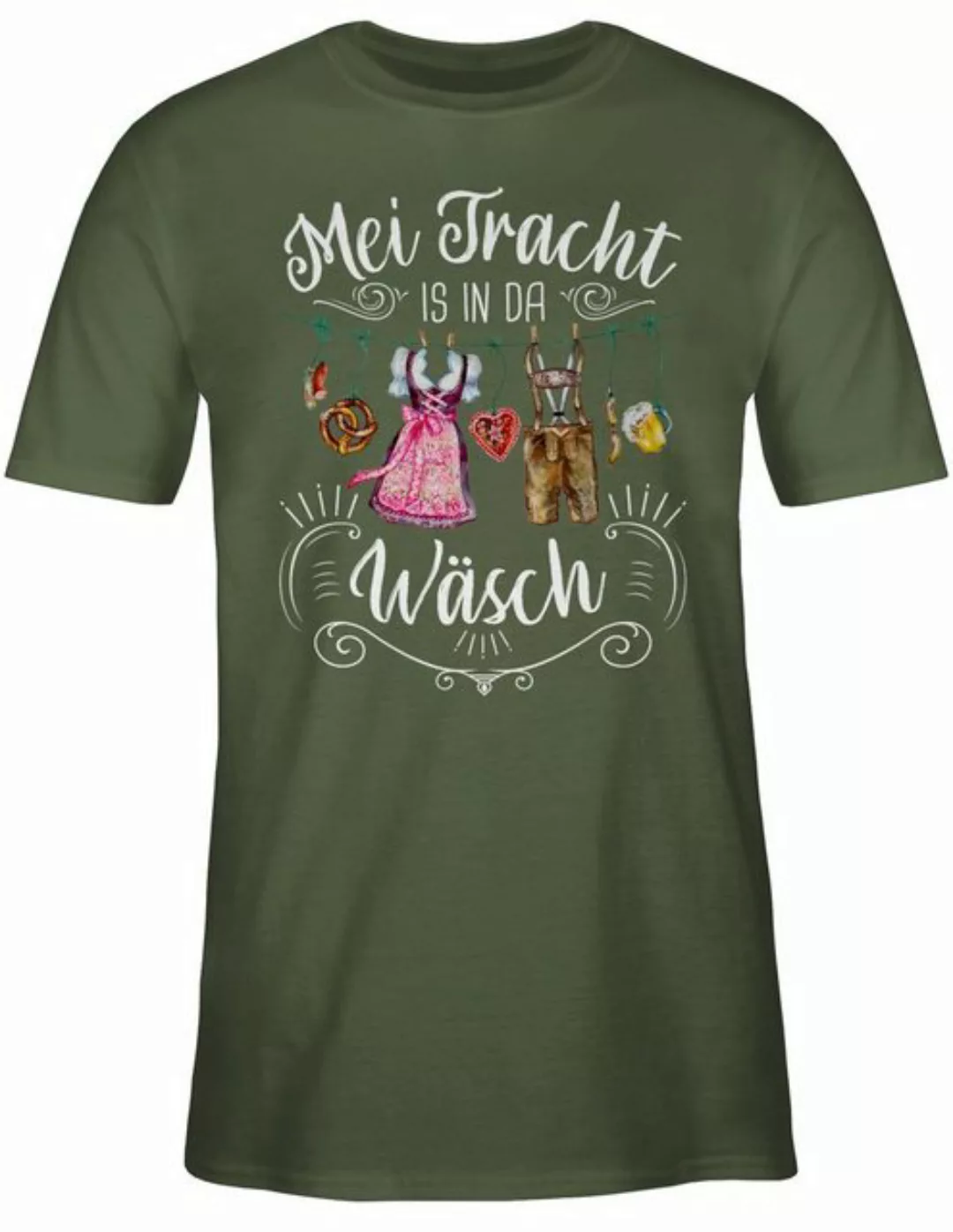 Shirtracer T-Shirt Mei Tracht is in da Wäsch Mode für Oktoberfest Herren günstig online kaufen