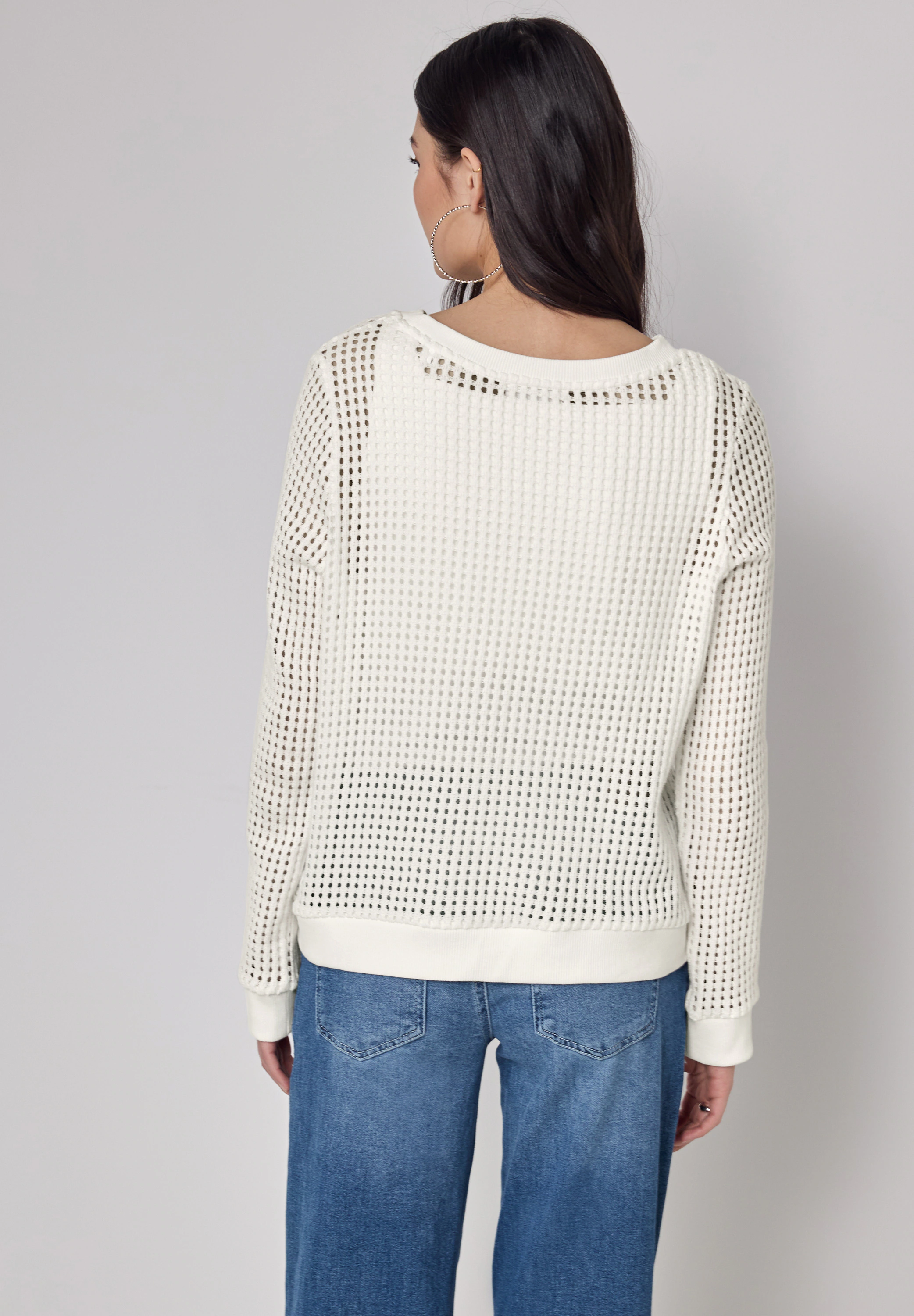 STREET ONE STUDIO Langarmshirt, aus Baumwolle mit Stretchante günstig online kaufen