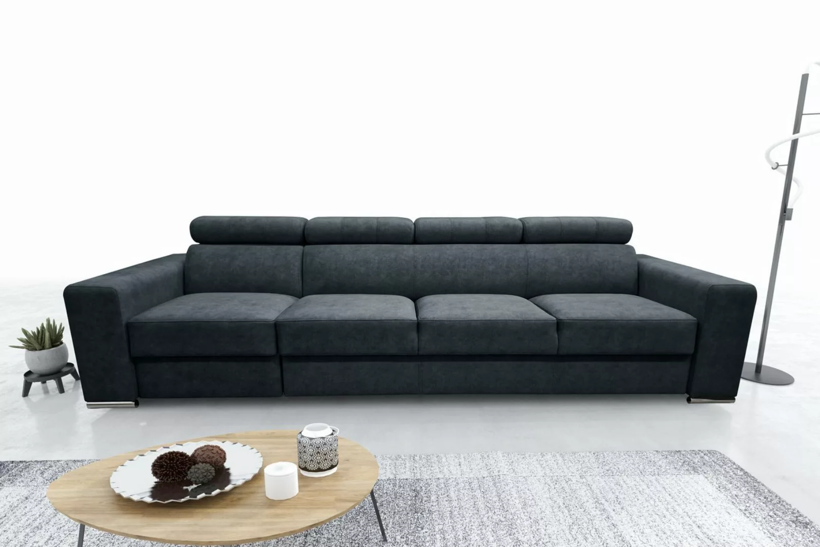 Deine Möbel 24 Sofa Couch 3-Sitzer / 4-Sitzer ELMO, mit Schlaffunktion günstig online kaufen