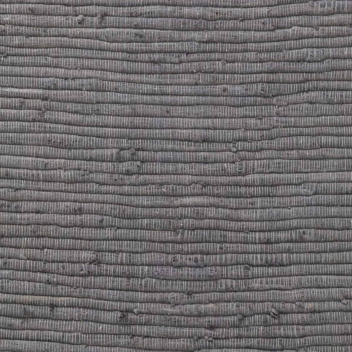 Länglicher Teppich Chindi aus Baumwolle in Grau günstig online kaufen