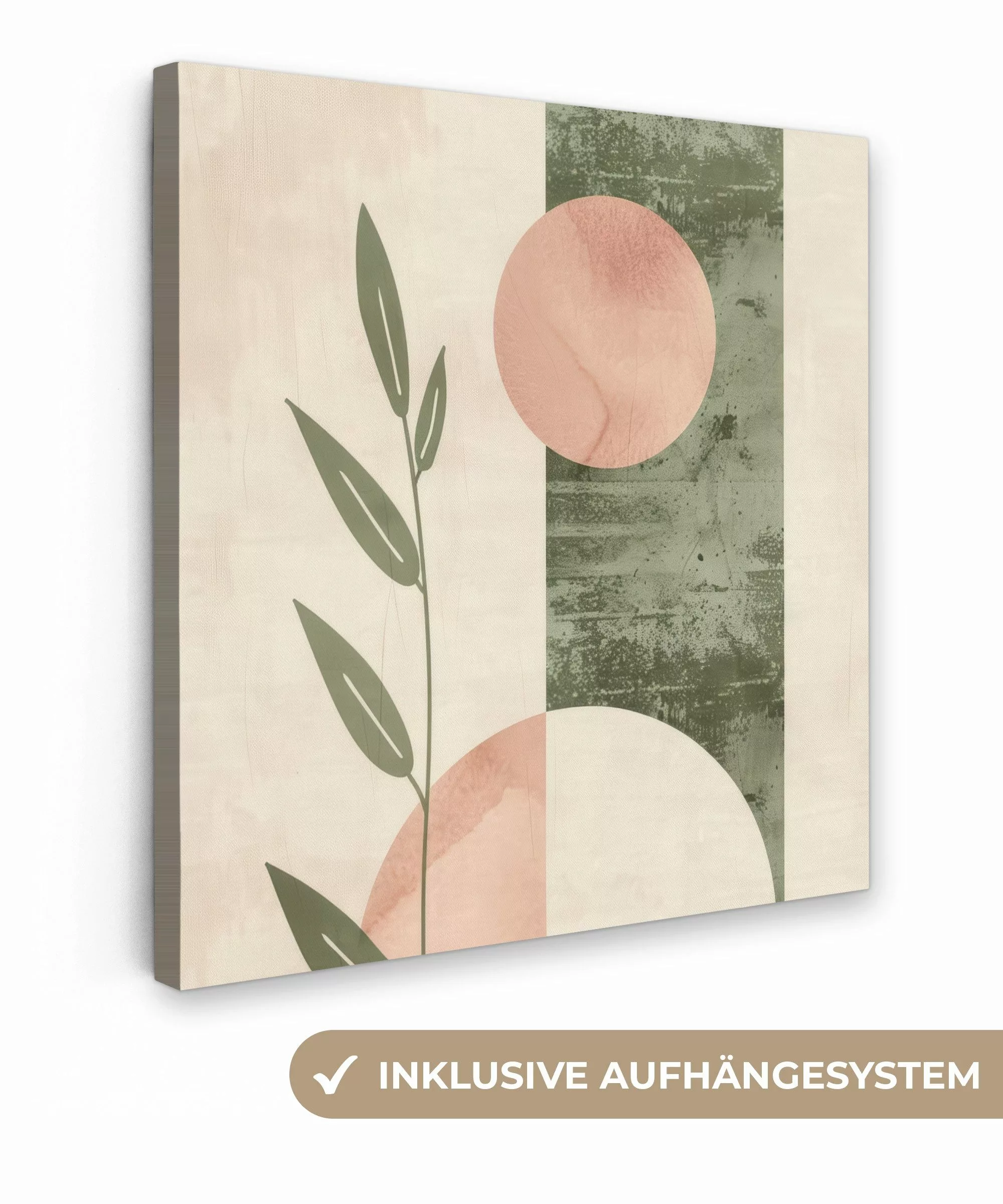 OneMillionCanvasses® Leinwandbild Geometrisch - Rosa - günstig online kaufen
