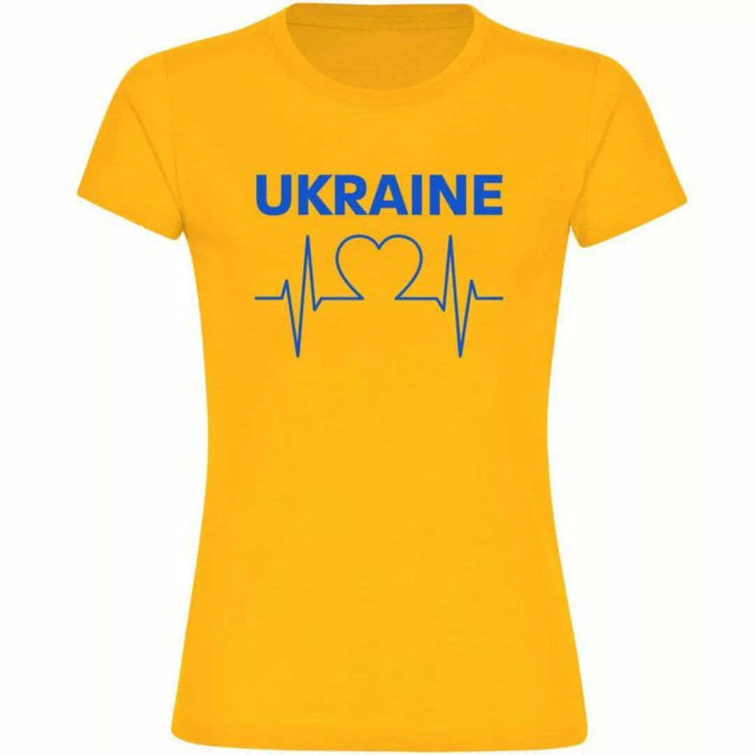 multifanshop T-Shirt Damen Ukraine - Herzschlag - Frauen günstig online kaufen